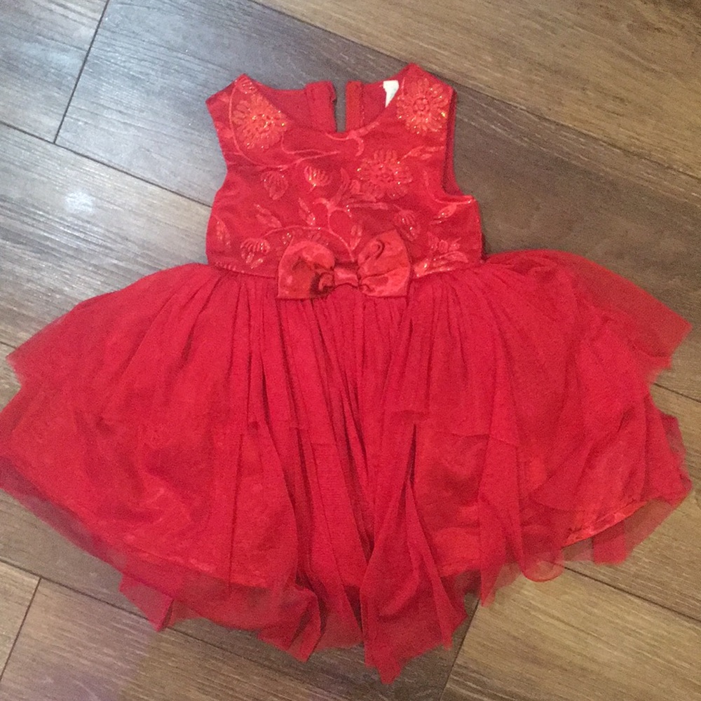 Pantaloons baby dress red  formal dress girls 12-18 M